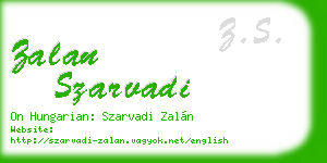 zalan szarvadi business card